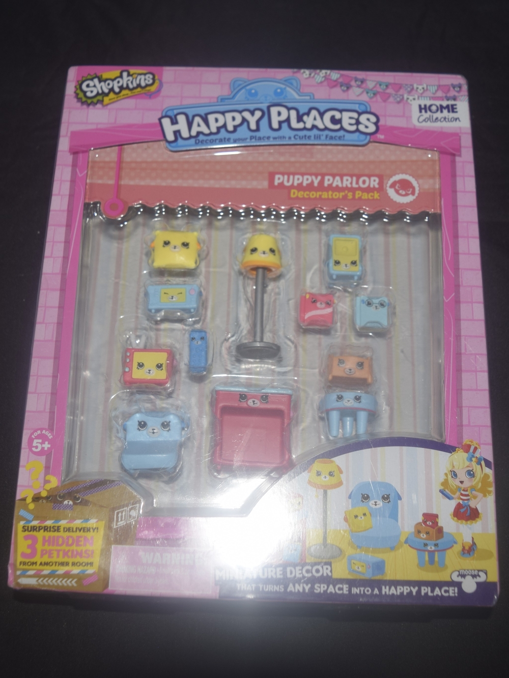 Shopkins Happy Places Puppy Parlor Decorator's Pack - Pink, Blue & Yellow Minis